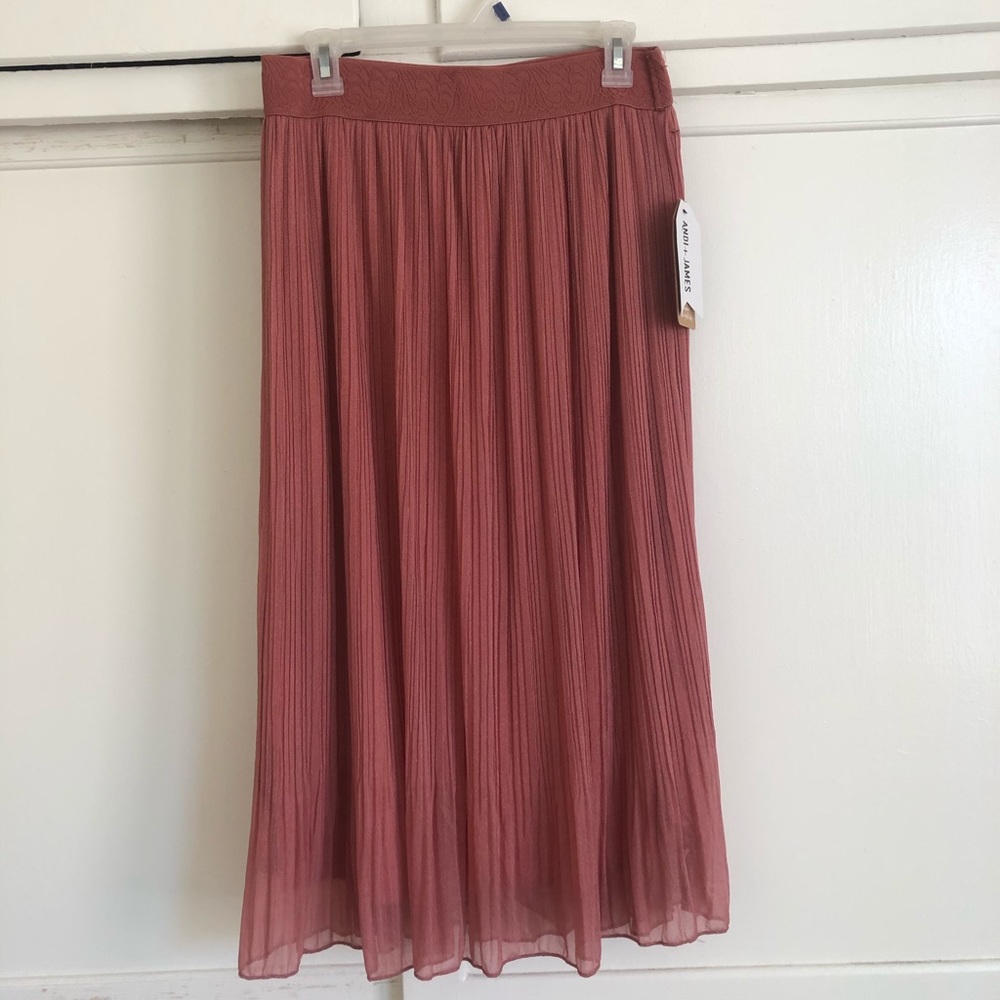 Pink Andi & James Midi Skirt Sz M/L